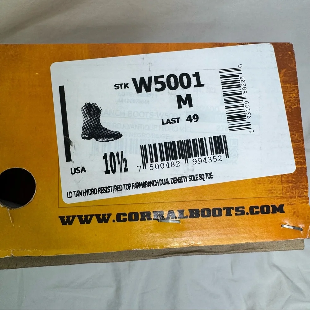 Women’s Corral Tan and Red Embroidered Boots Size 10 1/2 - Picture 2 of 6